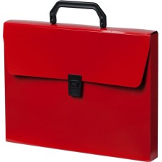 БЮРОКРАТ Портфель DeLuxe DLPP01RED 1 отдел. A4 пластик 0.7мм красный
