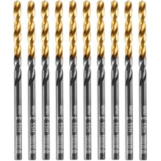 DENZEL Сверло по металлу, 3 мм, HSS-Tin, Golden Tip, 10 шт. 717205