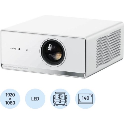 WANBO Портативный проектор Projector X5 Air (Android 9.0,2+32G,1080P,Auto-Focus, 1100ANSI, EU, WPA31)