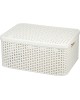 Корзина RATTAN STYLE BOX M + крышка крем