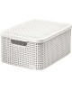 Корзина RATTAN STYLE BOX M + крышка крем