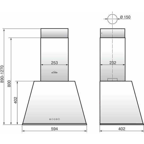 ELIKOR Вытяжка каминная Гамма 60П-650-Э3Д антрацит/серебристый управление: кнопочное (1 мотор) ELIKOR Вытяжка каминная Гамма 60П-650-Э3Д антрацит/серебристый управление: кнопочное (1 мотор)