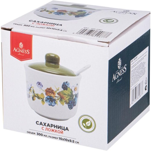 AGNESS САХАРНИЦА С ЛОЖКОЙ  AGNESS САХАРНИЦА С ЛОЖКОЙ