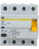 IEK Выключатель дифф.тока УЗО ВД1-63 (MDV10-4-025-030) 25A 30мА AC 4П 400В 4мод белый (упак.:1шт)