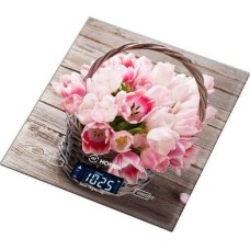 Весы кухонные HOTTEK HT-962-023 розовые тюльпаны