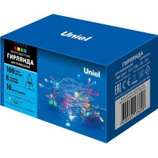 Бахрома светодиодная UNIEL (UL-00008405) ULD-S1000-100/DGA MULTI IP20 10м. 100 светодиодов. Разноцветный свет.