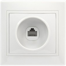Розетка SMARTBUY (SBE-01w-S1-RJ) Венера, 1-местная белый
