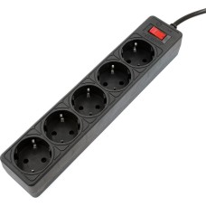 Сетевой фильтр 5BITES SP5B-518 GARDA - 5 роз - 1,8 м - черный