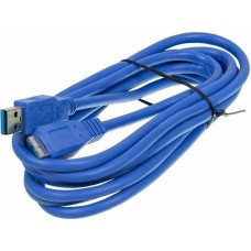 NINGBO Кабель micro USB 3.0 B (m) угловой USB A(m) 3м синий (блистер)