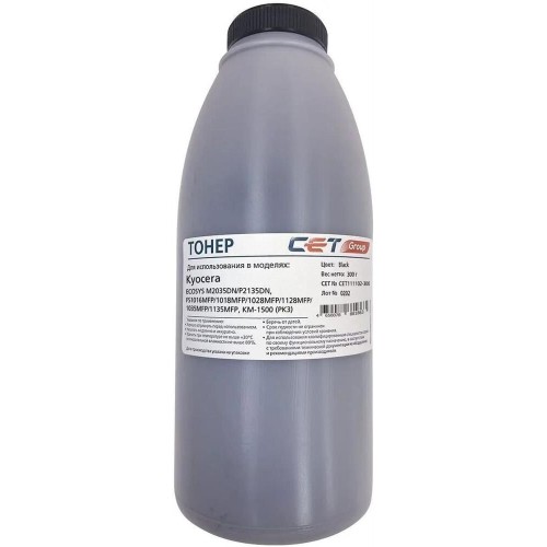 CET Тонер PK3, для Kyocera ecosys M2035DN/M2535DN/P2135DN, FS-1016MFP/1018MFP, черный, 300грамм, бутылка