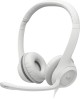 LOGITECH Гарнитура H390, для компьютера, накладные, проводные, белый [981-001288]
