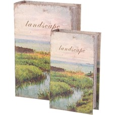 LEFARD НАБОР ШКАТУЛОК-КНИЖЕК ИЗ 2-Х ШТ. 27Х18Х7/21Х13Х5 СМ 94-217