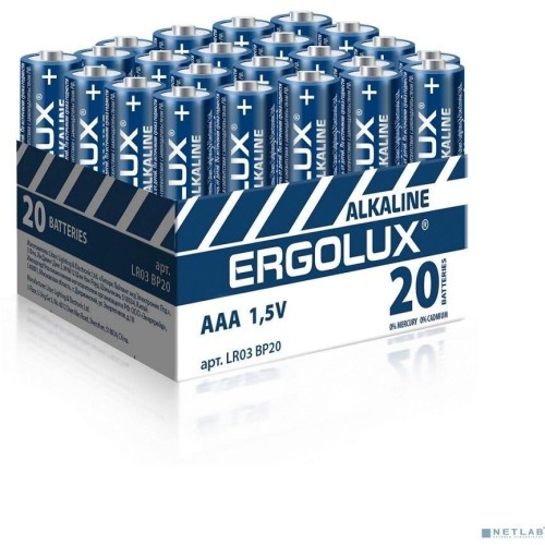 Ergolux LR03 Alkaline BP-20 ПРОМО (14674)