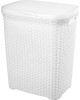 Корзина для белья VIOLET Ротанг 60л (белый) 186006