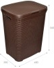 Корзина для белья VIOLET Ротанг 60л (белый) 186006