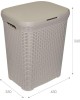 Корзина для белья VIOLET Ротанг 60л (белый) 186006