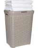 Корзина для белья VIOLET Ротанг 60л (белый) 186006
