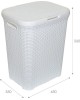 Корзина для белья VIOLET Ротанг 60л (белый) 186006