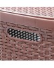 Корзина для белья VIOLET Ротанг 60л (белый) 186006