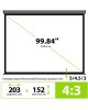CACTUS Экран Wallscreen CS-PSW-152X203-SG, 203х152 см, 4:3, настенно-потолочный серый