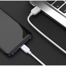 Кабель Type-C BOROFONE (6957531089995) BX14 USB-Type-C 3A 1.0m - белый