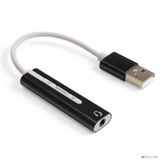 EXEGATE EX296332RUS Кабель-адаптер для подключения телефонной гарнитуры к порту USB <EX-AU-04B> (внешняя звуковая карта USB, 1x Jack3.5 F (4-контакта)