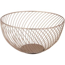 AGNESS КОРЗИНА ДЛЯ ФРУКТОВ ЗОЛОТАЯ 25.5*25.5*13 СМ (КОР=6ШТ) 917-136