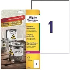 AVERY ZWECKFORM Этикетки L4775-8, A4, для лазерной печати, 50 х 8л, 196г/м2, белый, 210мм х 297мм, 1шт