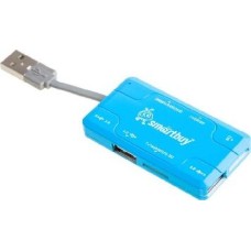 USB-устройство SMARTBUY (SBRH-750-B) хаб + картридер синий