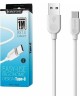 Кабель Type-C BOROFONE (6957531089995) BX14 USB-Type-C 3A 1.0m - белый