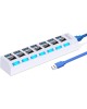 USB-хаб SMARTBUY (SBHA-7307-W) USB 3.0 хаб + выкл., 7 портов, белый