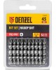 DENZEL Бита двухсторонняя, PH2-PH1 х 45 мм, сталь S2, 10 шт. 11674