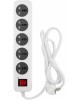 BURO Сетевой фильтр 500UNH-3-WG, 3м, белый/серый