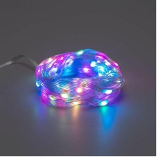Гирлянда NEON-NIGHT (245-019) Умная гирлянда Роса с крупными каплями 10м 100 LED RGB мягкий прозрачный провод IP20 USB