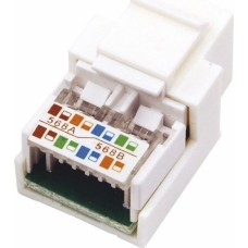 REXANT Модуль Keystone Jack RJ-45(8P8C), UTP, CAT 5e, тип 180 градусов, белый