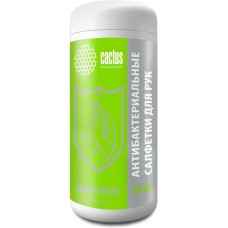 CACTUS Салфетки влажные CS-ASHCL100 для рук антибактериальные (100лист.) спиртовые