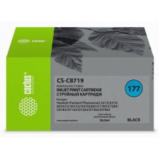 CACTUS Картридж струйный CS-C8719 №177XL черный (38мл) для HP 3100/3110/3207/3210/3213/3214/3308/8250/8253/C5140