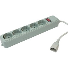 PC PET Сетевой фильтр AP01006-E-G, 1.8м, серый