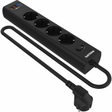 PHILIPS Сетевой фильтр CHP8246BB/51, 3м, черный