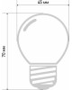 NEON-NIGHT Ретро-лампа светодиодная, диаметр 45мм, E27, 6 LED, 2Вт, ЗЕЛЕНЫЙ, прозрачная колба, 230В