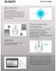 A4TECH Мышь беспроводная Fstyler FB35, Bluetooth/Радио, оптическая, USB, 2000dpi, зеленый и черный [fb35 midlight green]