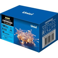 Электрогирлянда UNIEL (UL-00008408) ULD-S1000-100/DGA WHITE IP20 10м. 100 светодиодов. Белый свет.