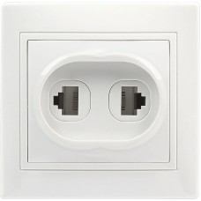Розетка SMARTBUY (SBE-01w-S1-RJPH) Венера, 1-местная, белый