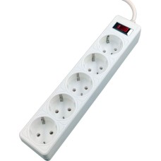 Сетевой фильтр 5BITES SP5W-518 GARDA - 5 роз - 1,8 м - белый