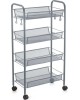 Этажерка UNISTOR WENDY 4-х ярусная на колёсиках с глубокими корзинками 210907