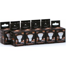 GAUSS Лампа светодиодная Black 5Вт цок.:GU10 рефлек. 220B 3000K св.свеч.бел.теп. MR16 (упак.:10шт) (101506105)