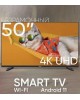 LED-телевизор SCOOLE SL-LED50S02T2SU UHD SMART Безрамочный