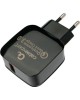 Универсальный адаптер питания Cablexpert (21073) 18Вт, 3А, QC3.0, 1 порт USB, черный, пакет