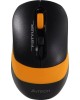A4TECH Мышь Fstyler FG10S черный/оранжевый оптическая 2000dpi silent беспров. USB для ноутбука 4but (FG10S ORANGE)