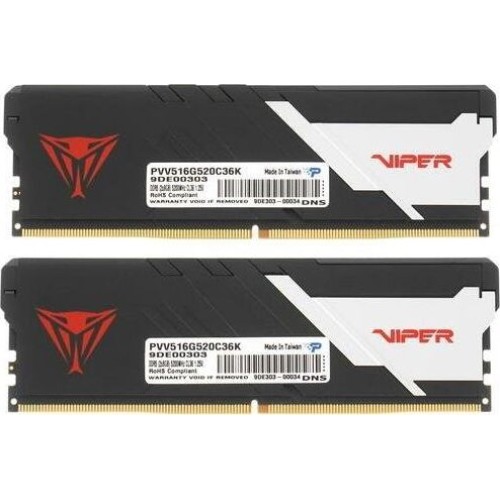 PATRIOT Модуль памяти DIMM DDR5-5200 16GB (8GBx2) PVV516G520C36K PATRIOT Модуль памяти DIMM DDR5-5200 16GB (8GBx2) PVV516G520C36K